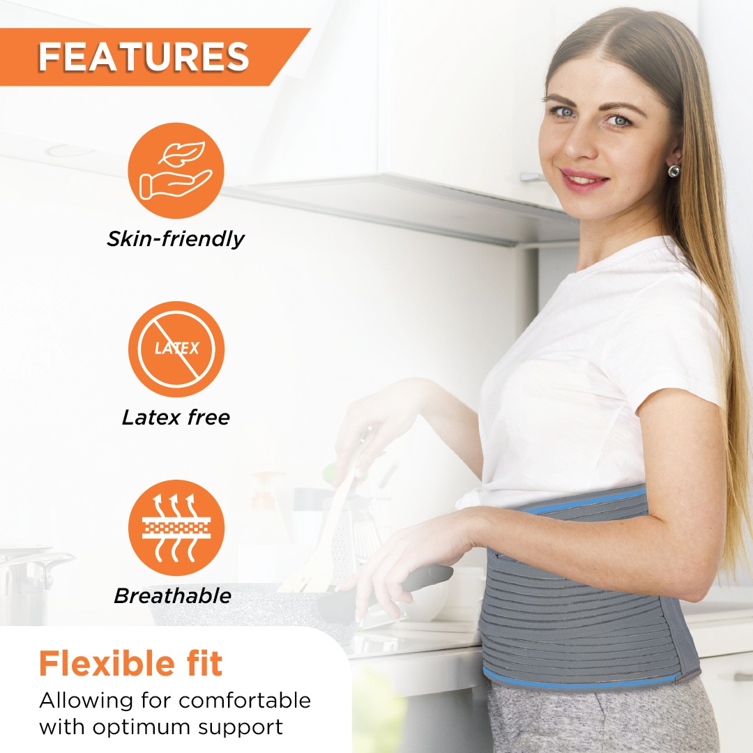 Vissco Lumbocare (Lumbo Sacral Belt) | Provides Support to the Lower Back | Pain solution for Back and Abdomen (Grey)