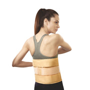 Vissco Deluxe Frame Back Support | Provides Firm Support to the Lumbar Spine & Locks Movement (Beige)