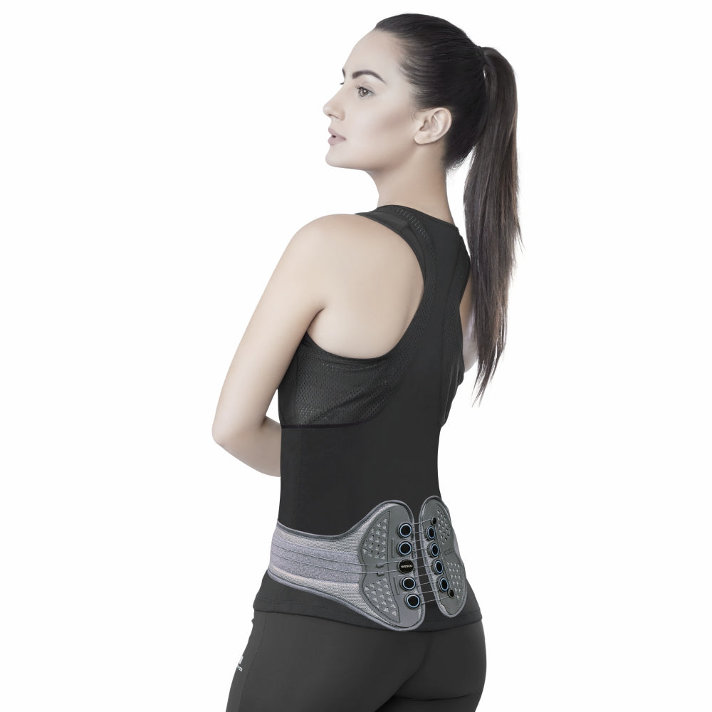 Vissco Saliac Lacepull Belt | Provides Moderate Back Support for Compression & Stability to the Sacroiliac Joint (Grey)