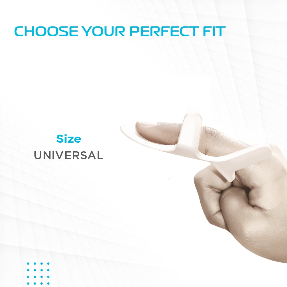 Vissco Finger Splint |Firm Finger Support  for metacarpal fracture | Tendon injury of the Finger & Post surgery (White)