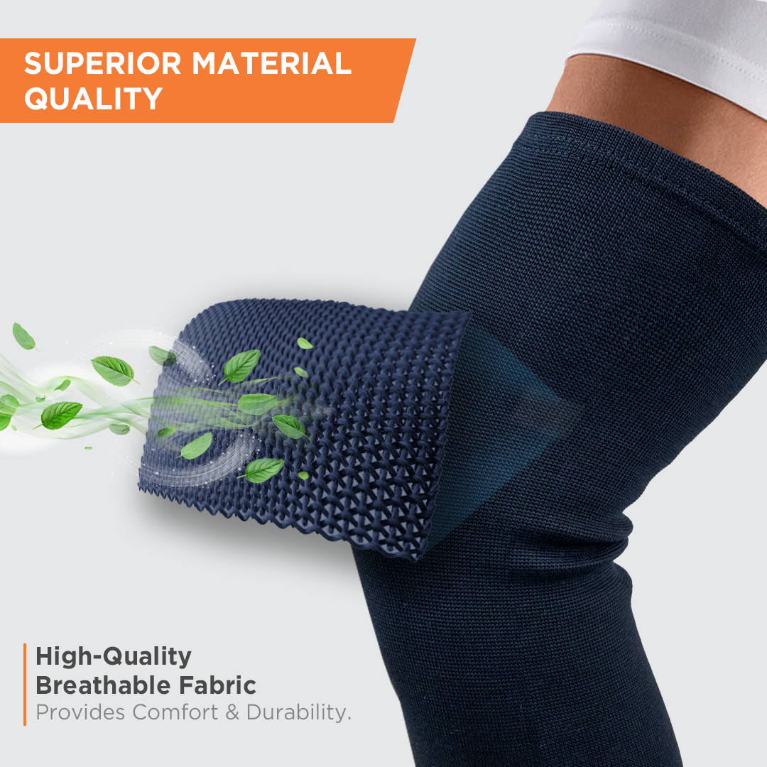 Vissco Spro Knee Cap Plus | Ideal mild support for free Knee movement | Color - Black (IN PAIR)