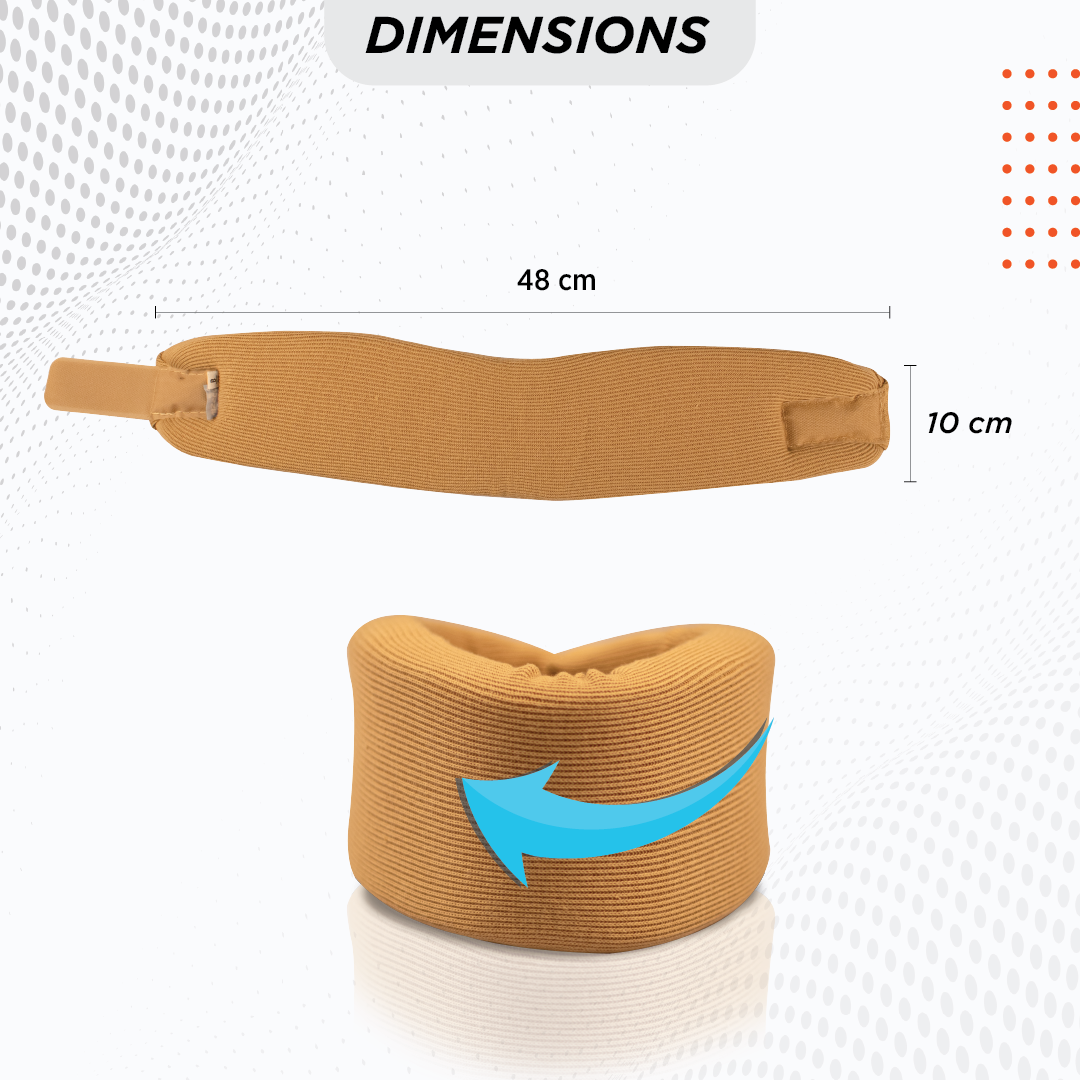 Vissco Cervical Collar Soft | Neck Support for Cervical Spine Immobilization & Pain Relief (Beige)