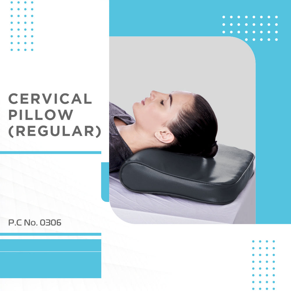 Vissco Cervical Pillow (Regular) | Prevents Cervical Spondylitis, Mild Sprain & Stiff Neck (Grey)