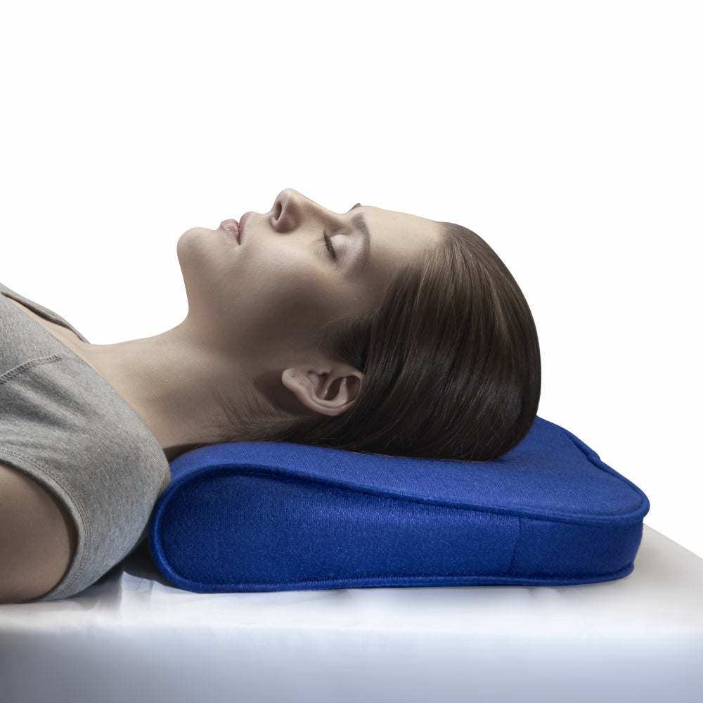 Vissco Deluxe Cervical Pillow | Neck Pillow to Maintain Correct Posture of the Neck & Spine Alignment (Blue)