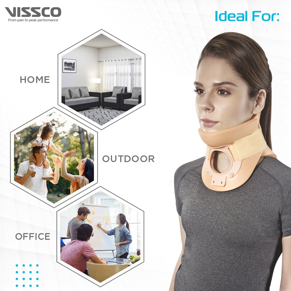 Collar (Philadelphia) | Provides Firm Support & Prevents Head / Neck Movement (Beige) - Vissco Next