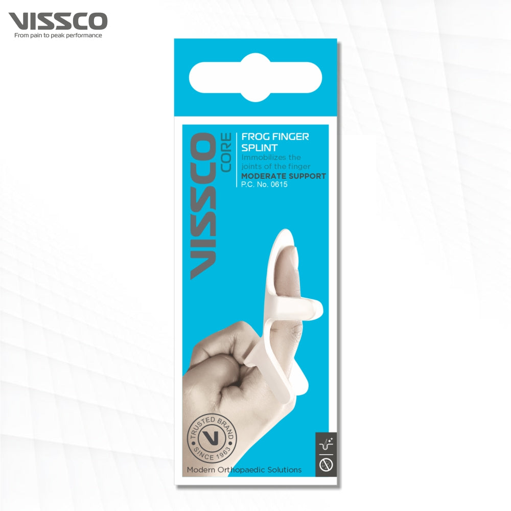 Vissco Finger Splint |Firm Finger Support  for metacarpal fracture | Tendon injury of the Finger & Post surgery (White)