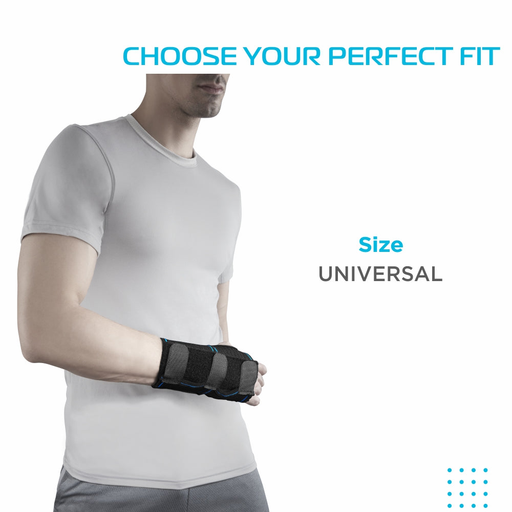 Universal Elastic Wrist Support | Wrist Support For Colle's fracture | Wrist sprain/strain | Arthritis | Post-operative support | Pain Reliever (Black) - Vissco Next