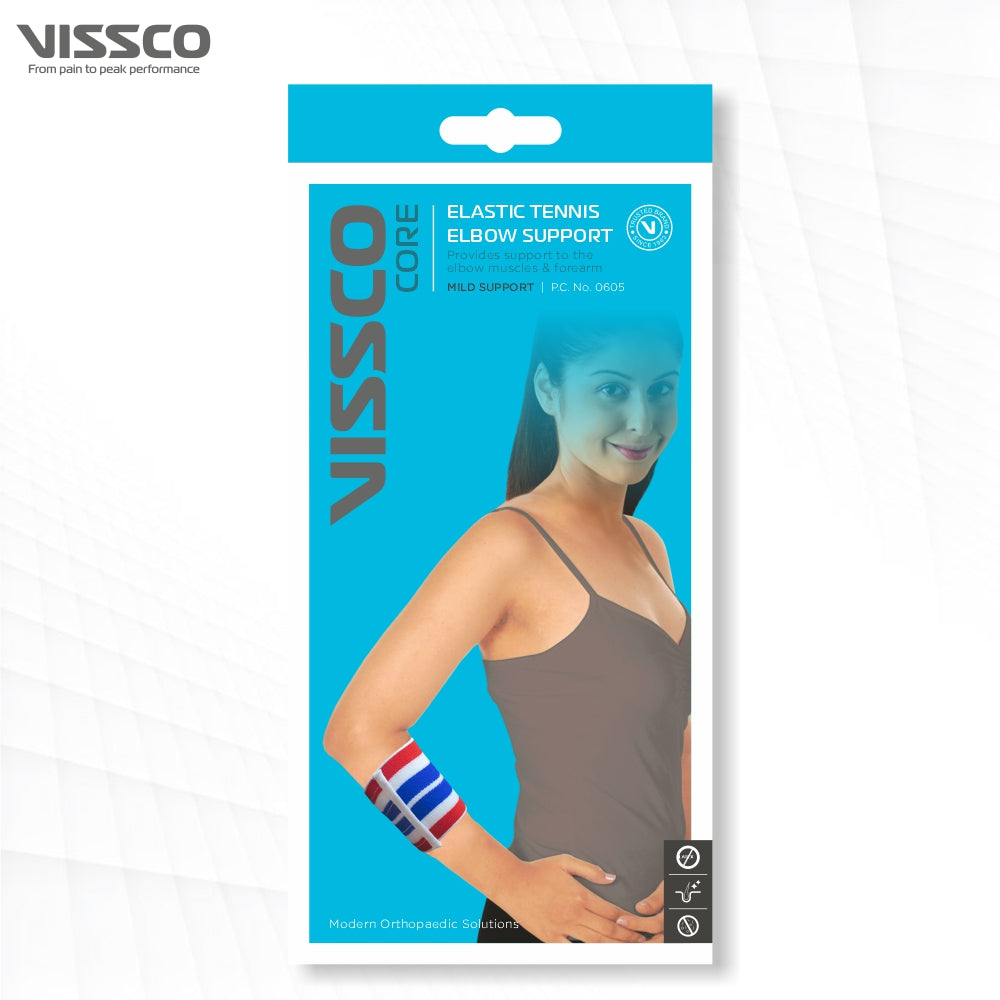 Vissco Tennis Elbow Belt | Elbow Pain Relief | Put it for Tenderness of Forearm (Multicolor)