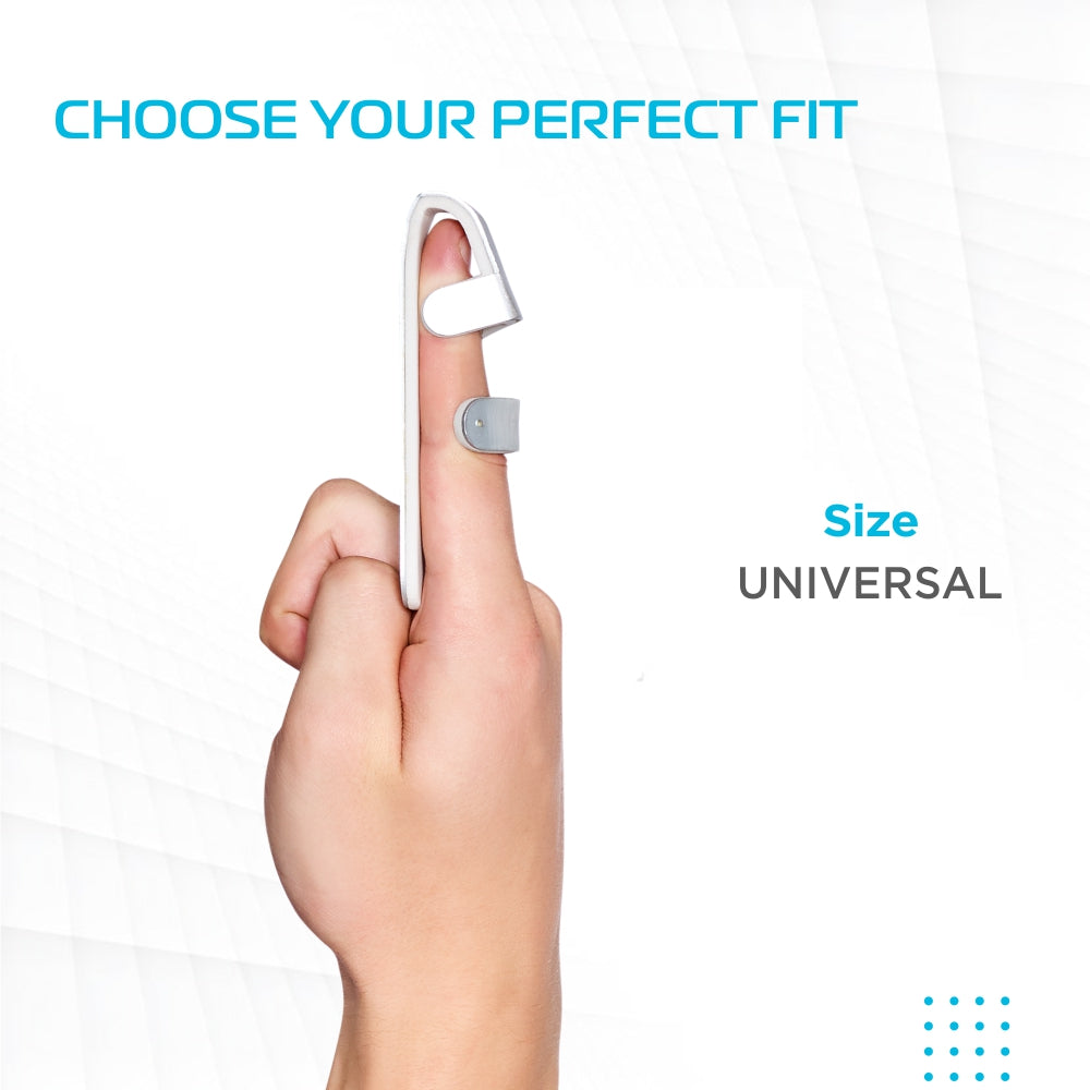 Vissco Finger Splint - Baseball | Provides Firm Support to the Dip Joint of the Finger (Silver)