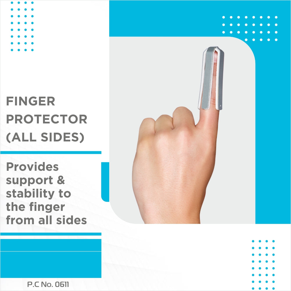 Vissco Finger Splint - All Sides | Provides Firm Support to the Finger (Silver)