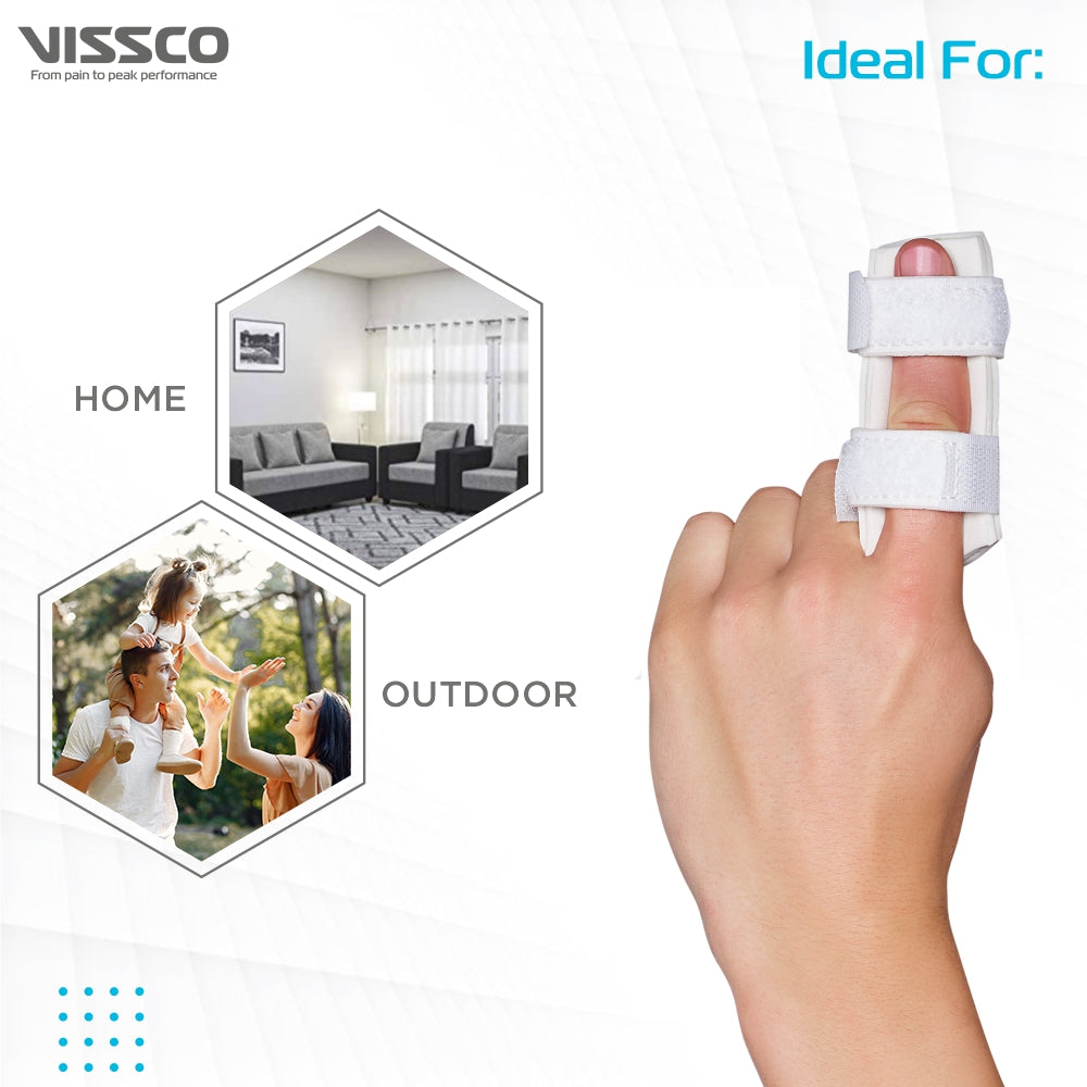 Vissco Swan Finger Splint | Provides Firm Support & Immobilizes the Finger (White)