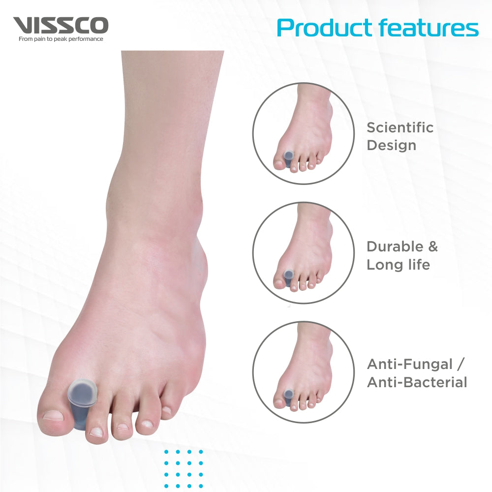 Vissco Toe Spreader | Helps to Align Correct Position & Prevent Deformity of the Toes (Grey)