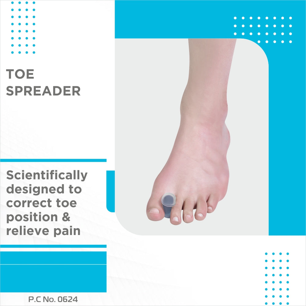Vissco Toe Spreader | Helps to Align Correct Position & Prevent Deformity of the Toes (Grey)