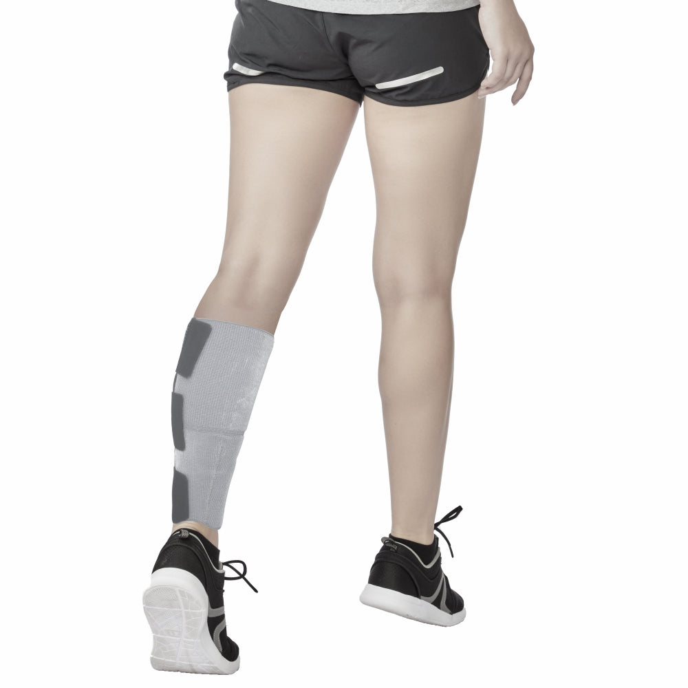 Vissco Loop Elastic Calf Support | Provides Mild Compression to Relieve Calf Pain | Color - Grey (Single Piece)