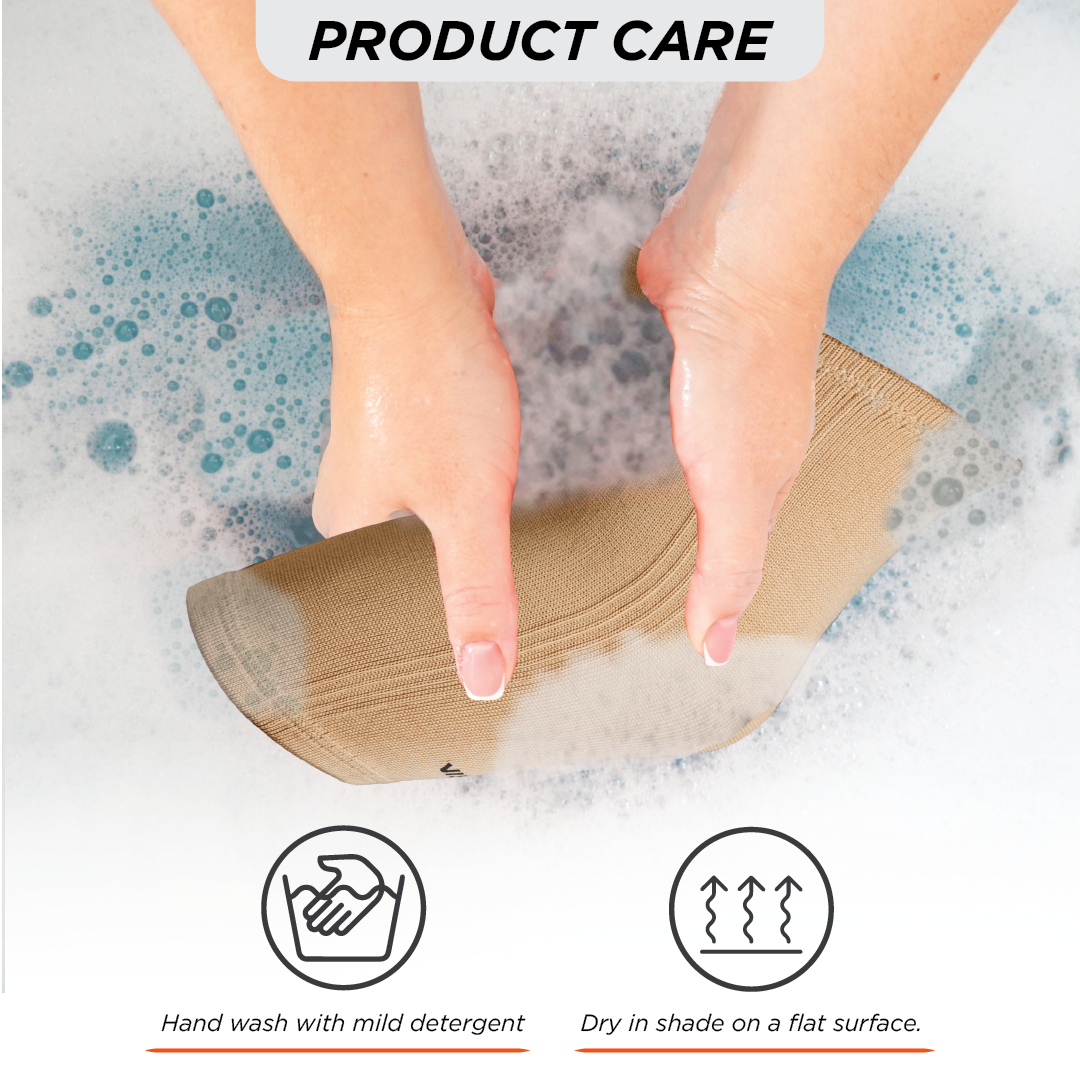 Vissco Tubular Elastic Knee Cap | Ideal Mild Support for Free Knee Movement, Color - Beige (IN PAIR)