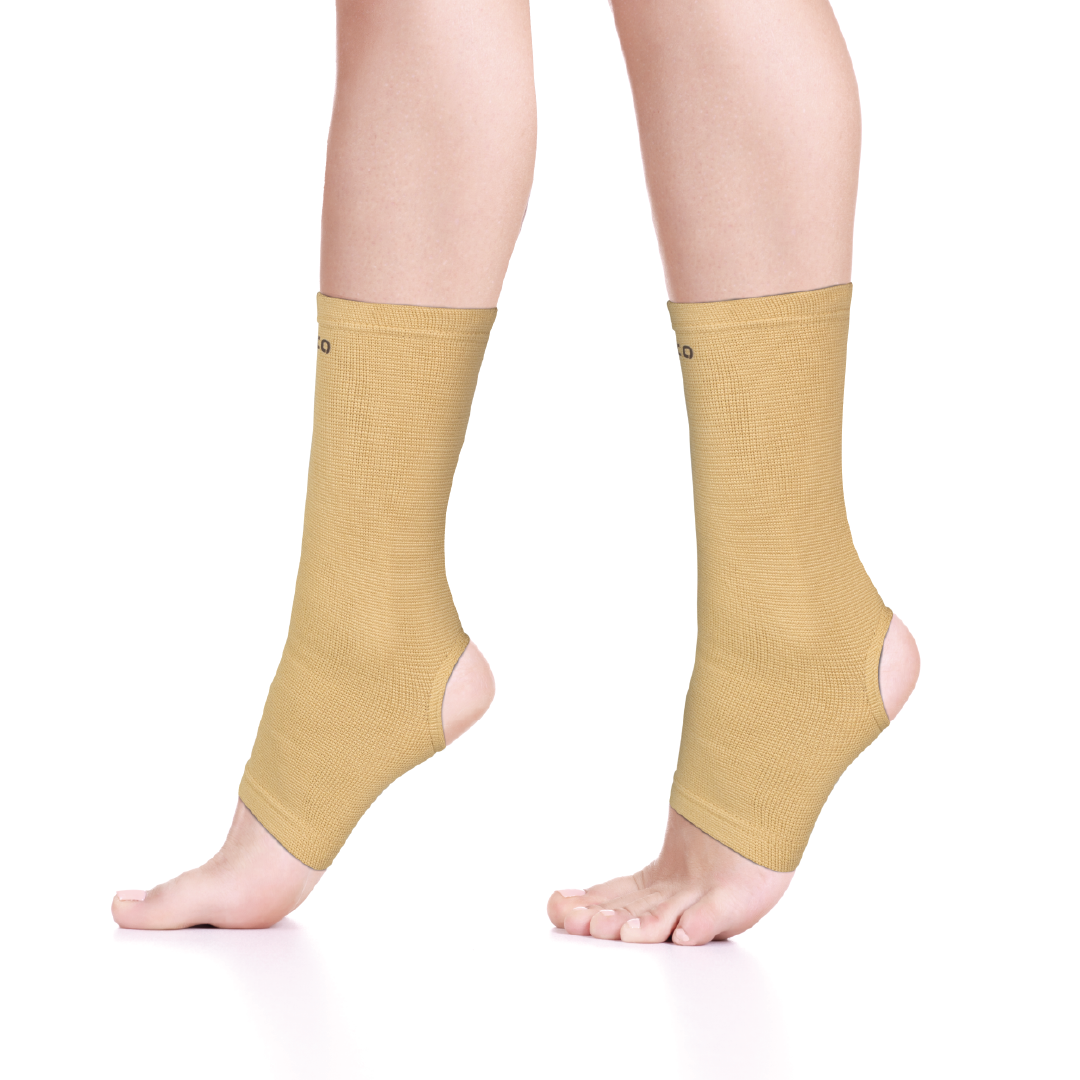 Vissco Anklet (Mild Support)| Provides Support to the Ankle Joint & Injured Ankles (Beige)