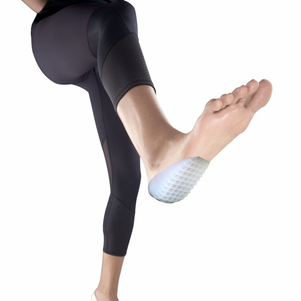 Vissco Silicone Heel Cushion | Foot Support | Shock Absorber | Joints Stress Reducer | Shoe Insole for Walking (Grey)