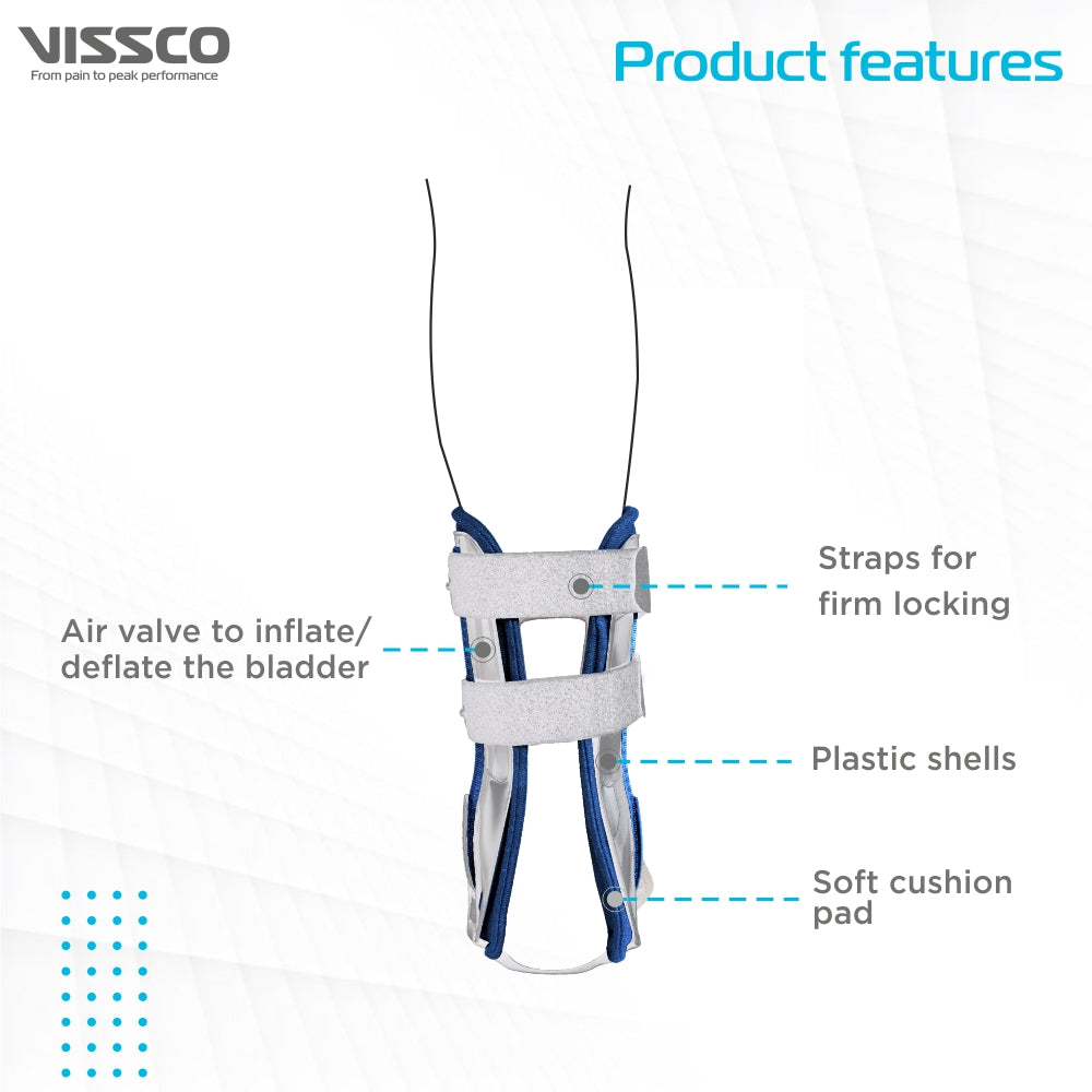 Vissco Air Ankle Brace | Provides Firm Support & Stability to the Ankle (White)