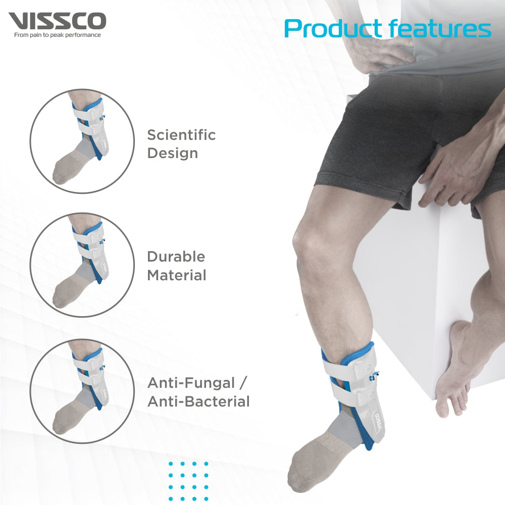 Vissco Air Ankle Brace | Provides Firm Support & Stability to the Ankle (White)