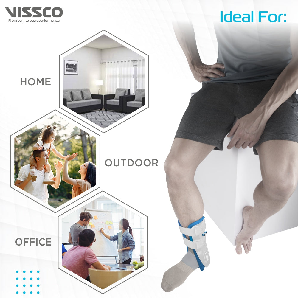 Vissco Air Ankle Brace | Provides Firm Support & Stability to the Ankle (White)