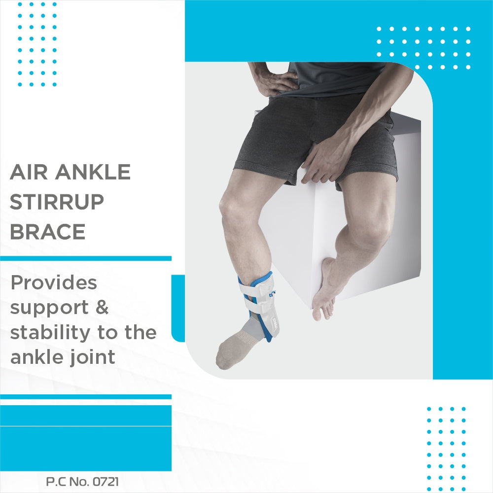 Vissco Air Ankle Brace | Provides Firm Support & Stability to the Ankle (White)