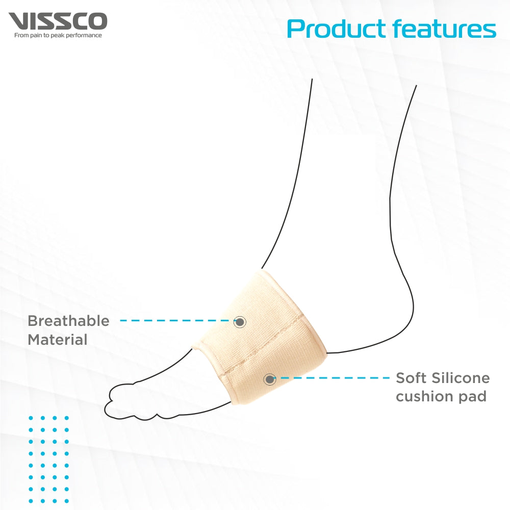 Vissco Metatarsal Silicone Cushion Support | Provides Support to the Metatarsals to Relieve Pain (Beige)