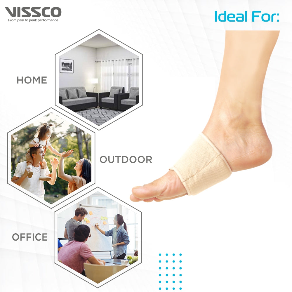 Vissco Metatarsal Silicone Cushion Support | Provides Support to the Metatarsals to Relieve Pain (Beige)