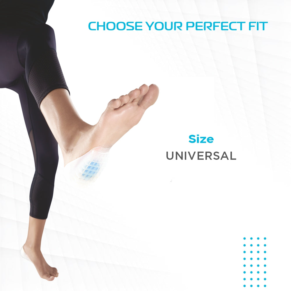 Vissco Heel Cushion with Blue Spot | Provides Shock Absorption & Reduces Pressure on the Heel (Blue)