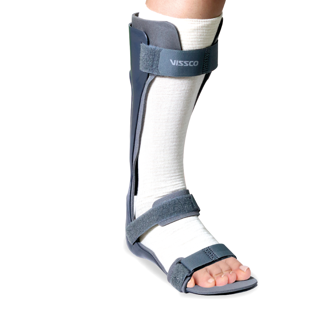 Vissco Foot Drop Support with Padding, For Peroneal Nerve Palsy, Free Stockinette, Lightweight (Grey)