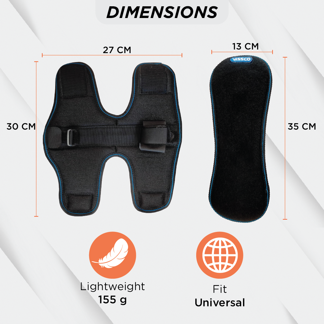 Vissco Foot Raiser With Detachable Splints, Support for Plantar Fasciitis, Weak Ankles - Left / Right Feet (Black)