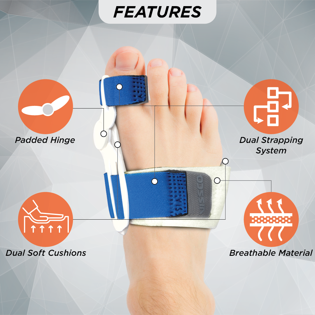 Vissco Bunion Corrector | Provides Moderate Support to Big Toe | Fracture Support & to Correct Bunion Deformity