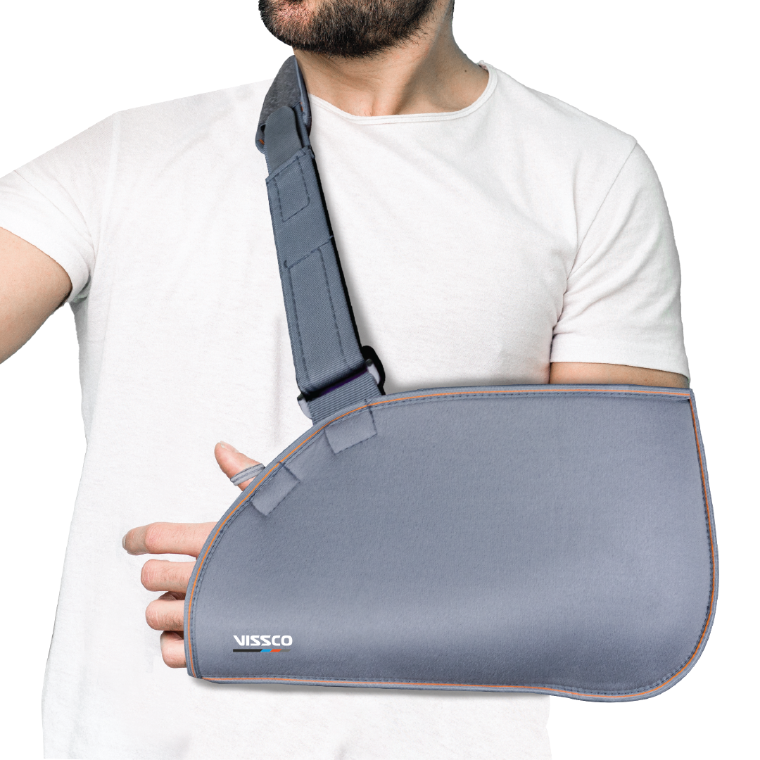 Vissco Arm Pouch Sling (Mild Support)| Provides Support to the Shoulder & Arm (Grey)