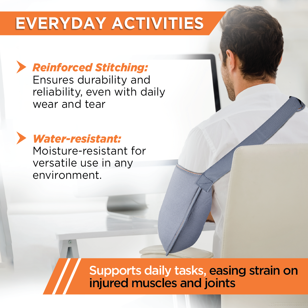 Vissco Arm Pouch Sling (Mild Support)| Provides Support to the Shoulder & Arm (Grey)