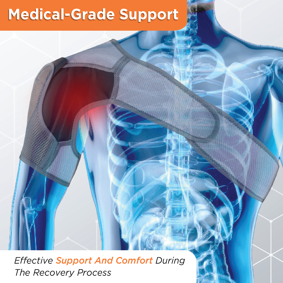 Vissco Shoulder Support | Provides Moderate Support & Stability to the Shoulder to Prevent Shoulder Dislocation (Grey)