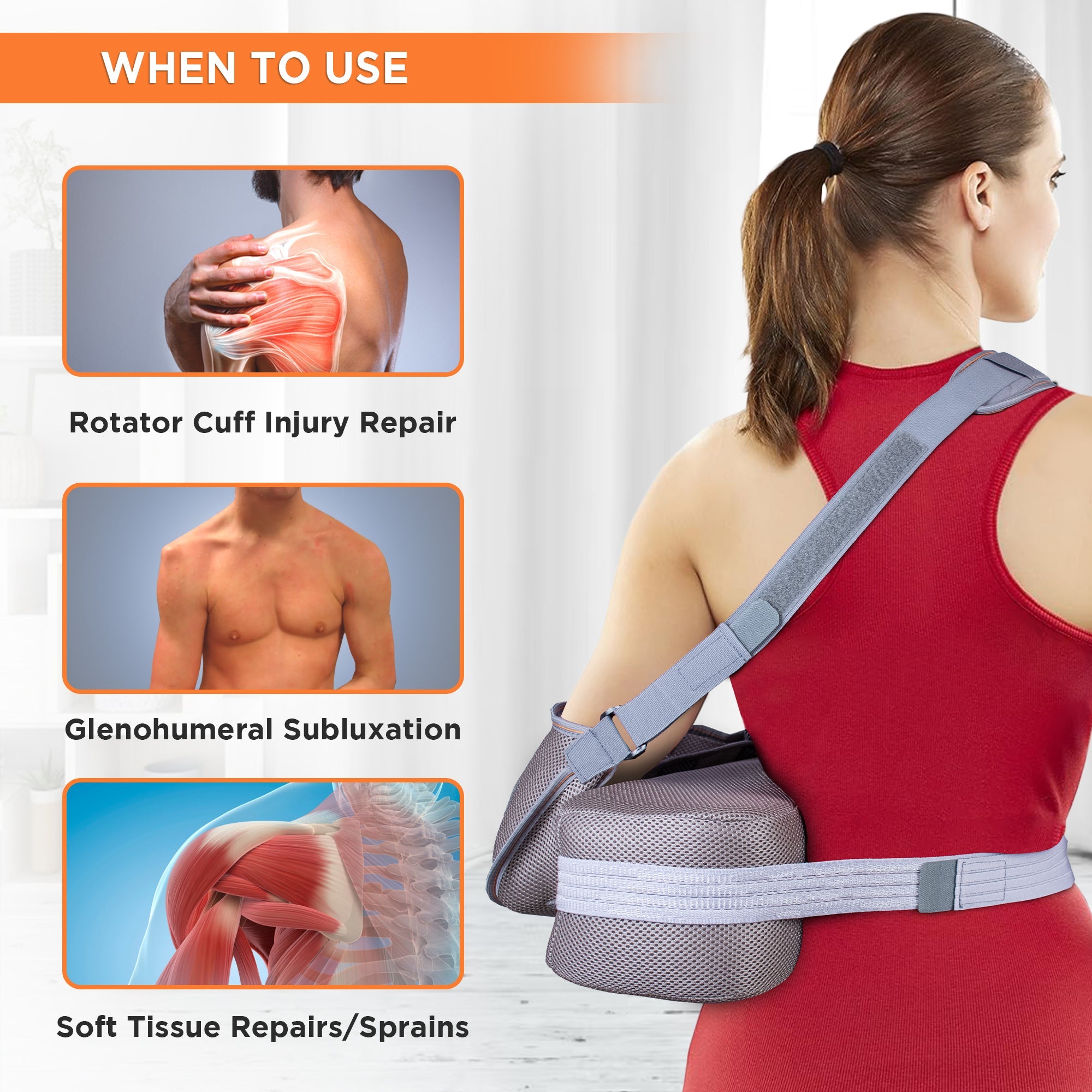Vissco Shoulder Abduction Support | with Pillow and Foam Ball | Shoulder Immobilizer | Post-operative Shoulder care
