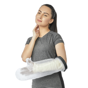 Vissco Cast Cover for Left & Right Hand Upto Elbow | Protects Bandage from Water Exposure during Bath & Shower (Grey)