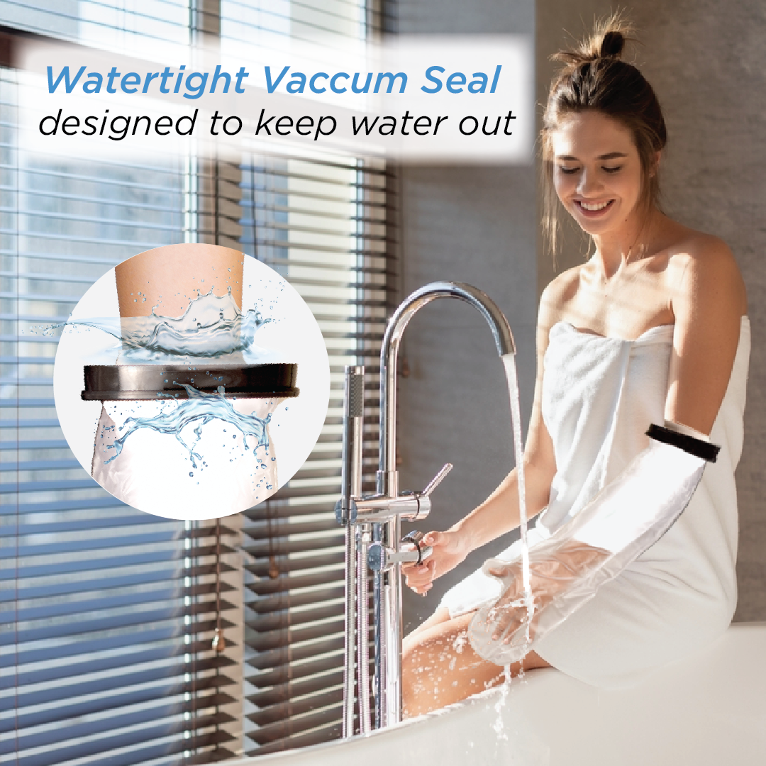 Vissco Cast Cover for Left & Right Hand Upto Elbow | Protects Bandage from Water Exposure during Bath & Shower (Grey)