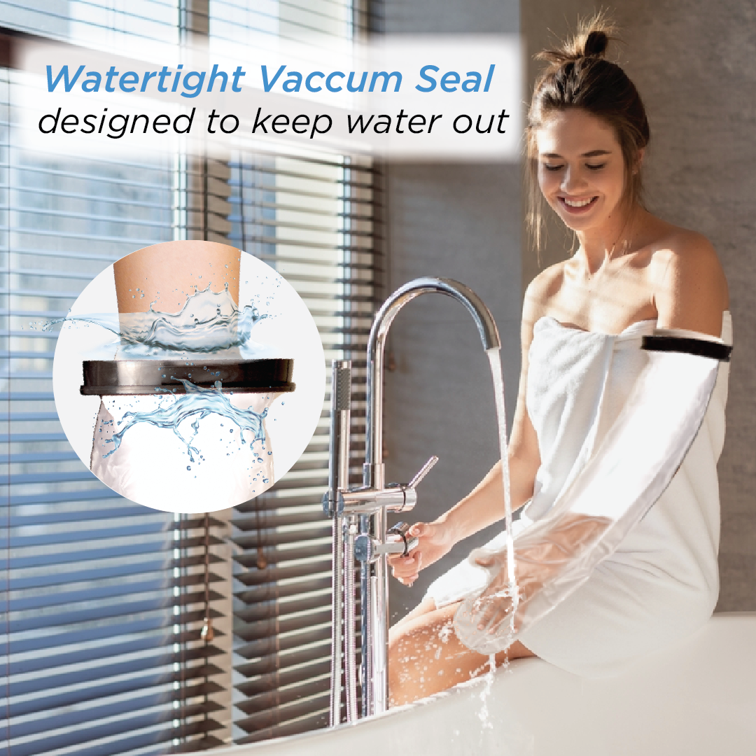 Vissco Cast Cover for Left & Right Hand Upto Upper Arm | Protects Bandage from Water Exposure during Bath & Shower (Grey)