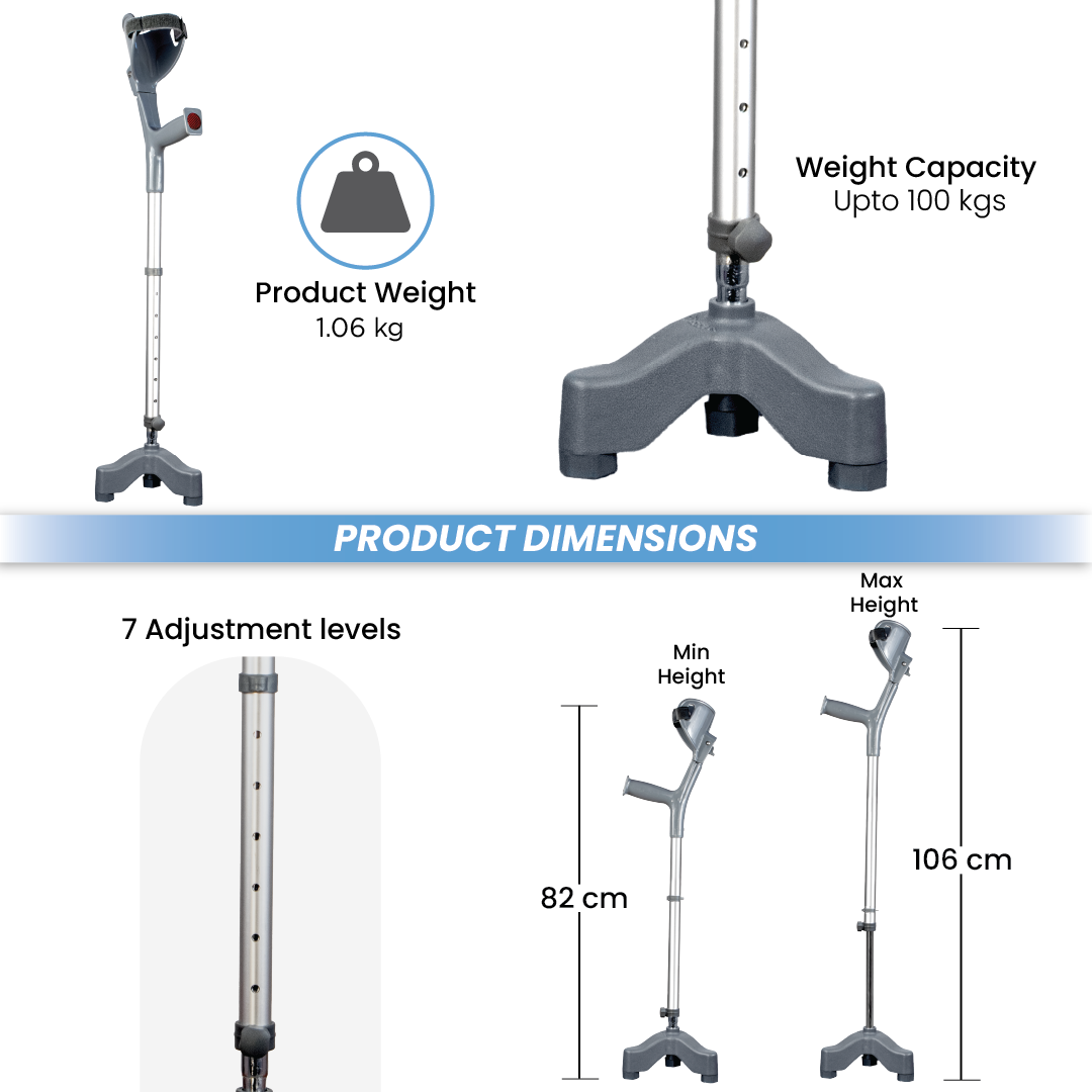 Vissco Astra Max Elbow Crutch - Tripod | Aluminum
