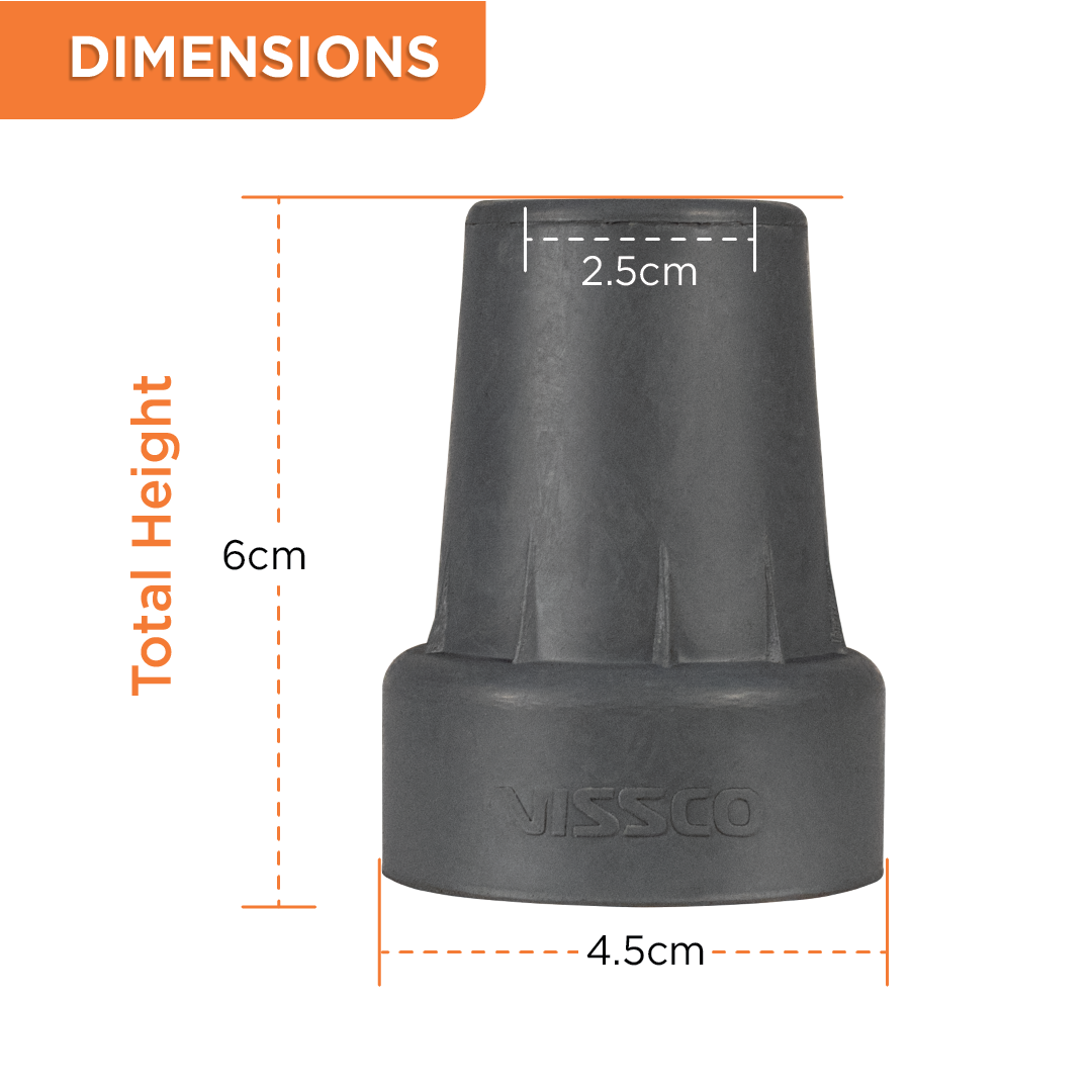 Vissco Rubber Tips/Shoes for Crutches (PACK OF 2)