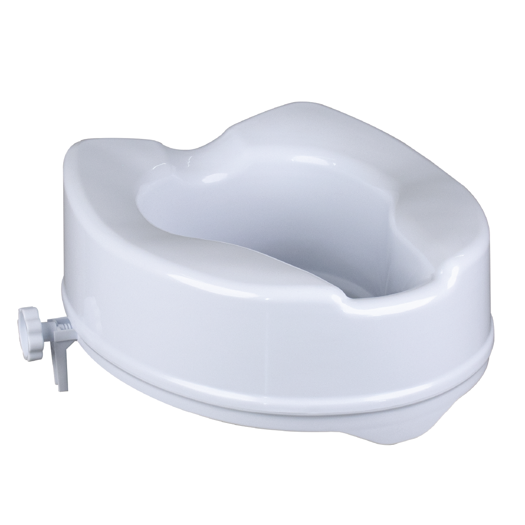 Vissco Comfort Commode Elevated Seat (2 / 4 / 6 Inch Height) Without Lid | Portable, Lightweight Commode Raiser (White)