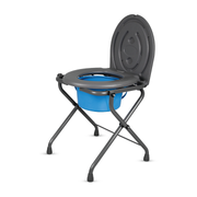 Vissco Comfort - Medipedic Commode | Foldable Commode | Light Weight | 100Kg Weight Bearig Capacity (Grey)