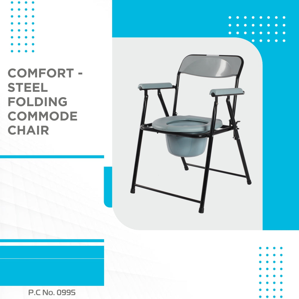 Vissco Comfort Steel Folding Commode Chair