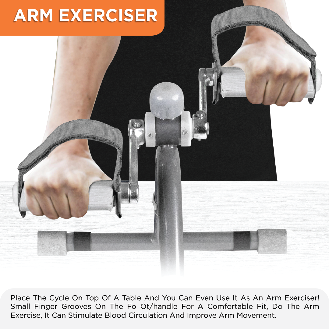 Vissco Cycle Exerciser | Indoor Ecercise Exerciser to Help in Toning & Shaping Up the Lower Body (Grey)