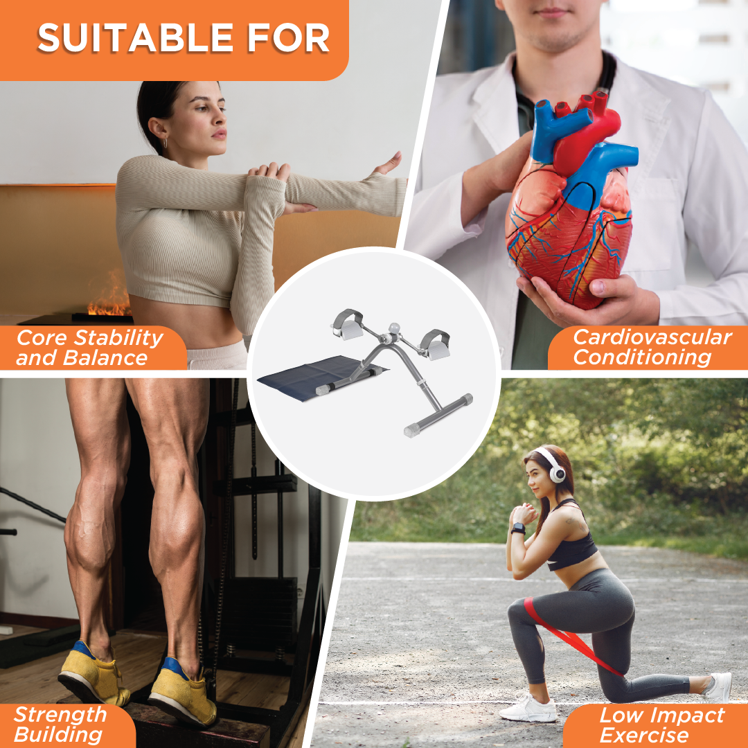 Vissco Cycle Exerciser | Indoor Ecercise Exerciser to Help in Toning & Shaping Up the Lower Body (Grey)