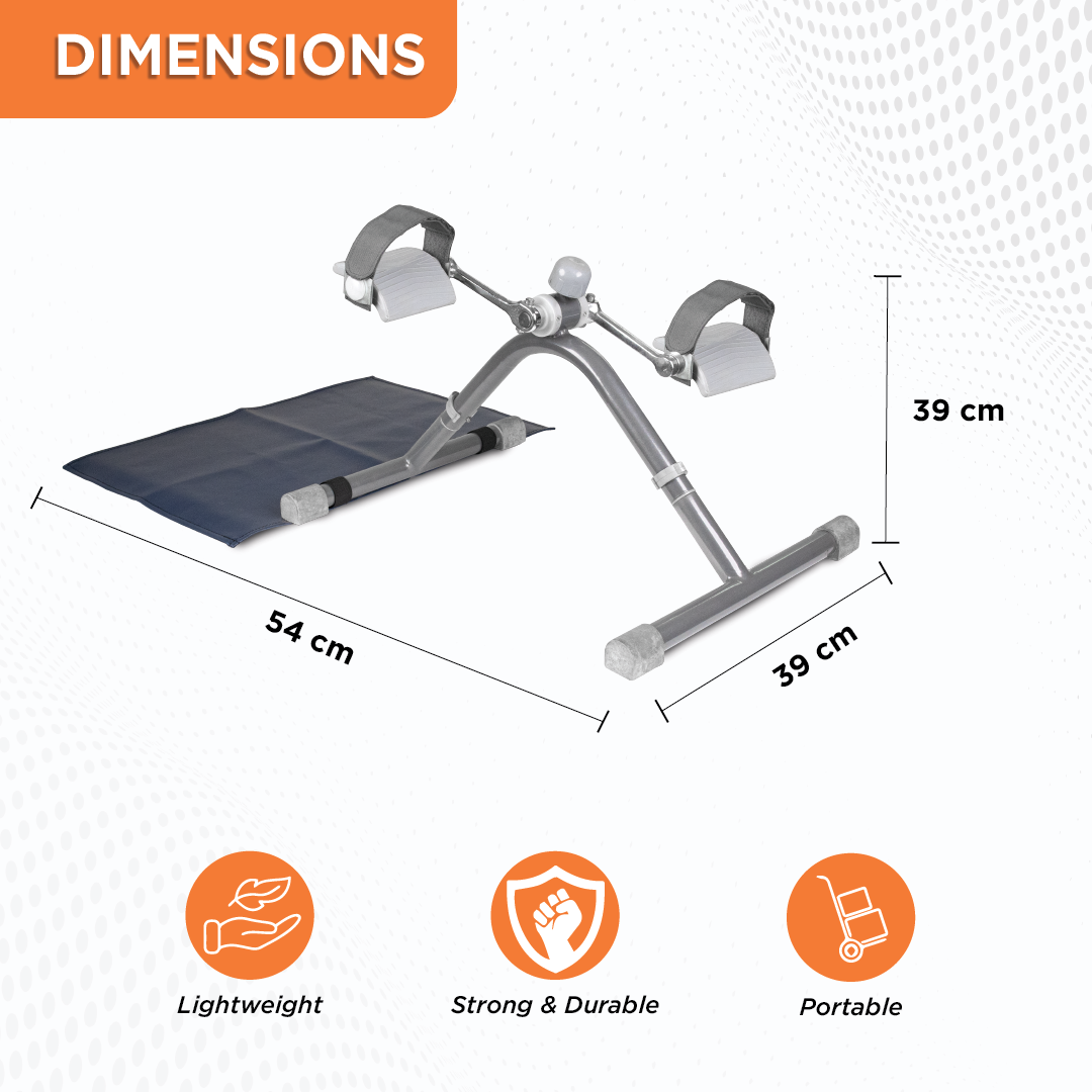 Vissco Cycle Exerciser | Indoor Ecercise Exerciser to Help in Toning & Shaping Up the Lower Body (Grey)