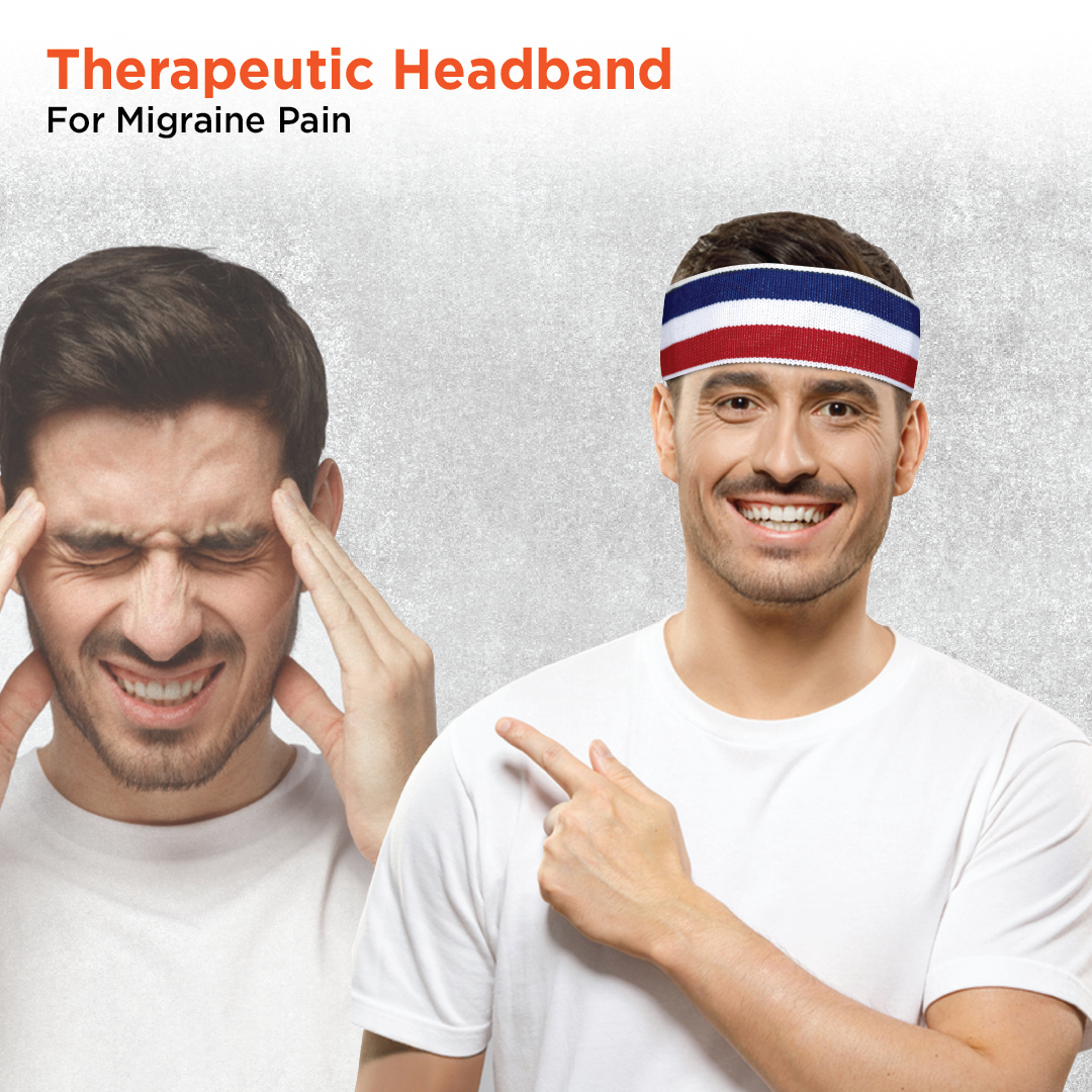 Vissco Headache Band (Mild Support)| Relieves Headache with Firm & Uniform Compression (Multicolour)