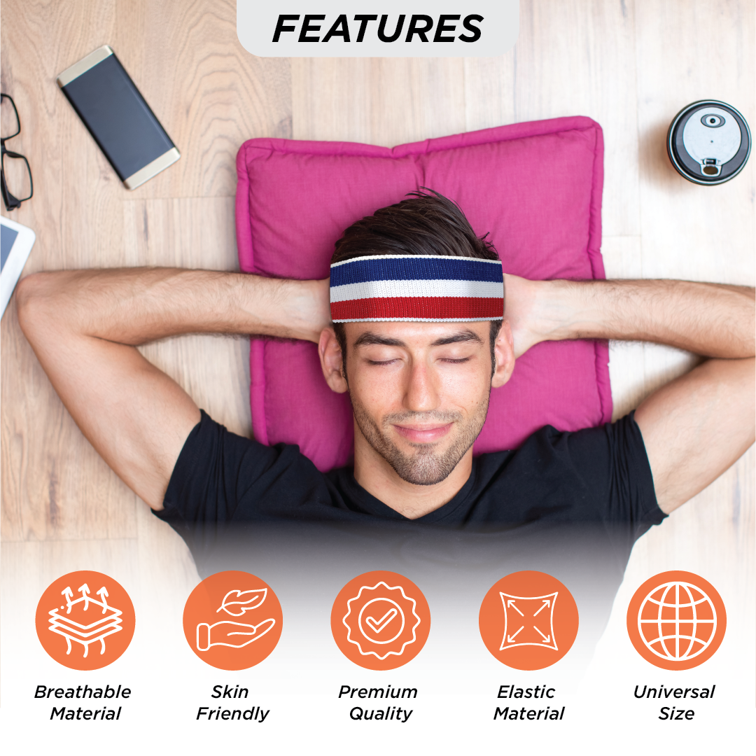 Vissco Headache Band (Mild Support)| Relieves Headache with Firm & Uniform Compression (Multicolour)