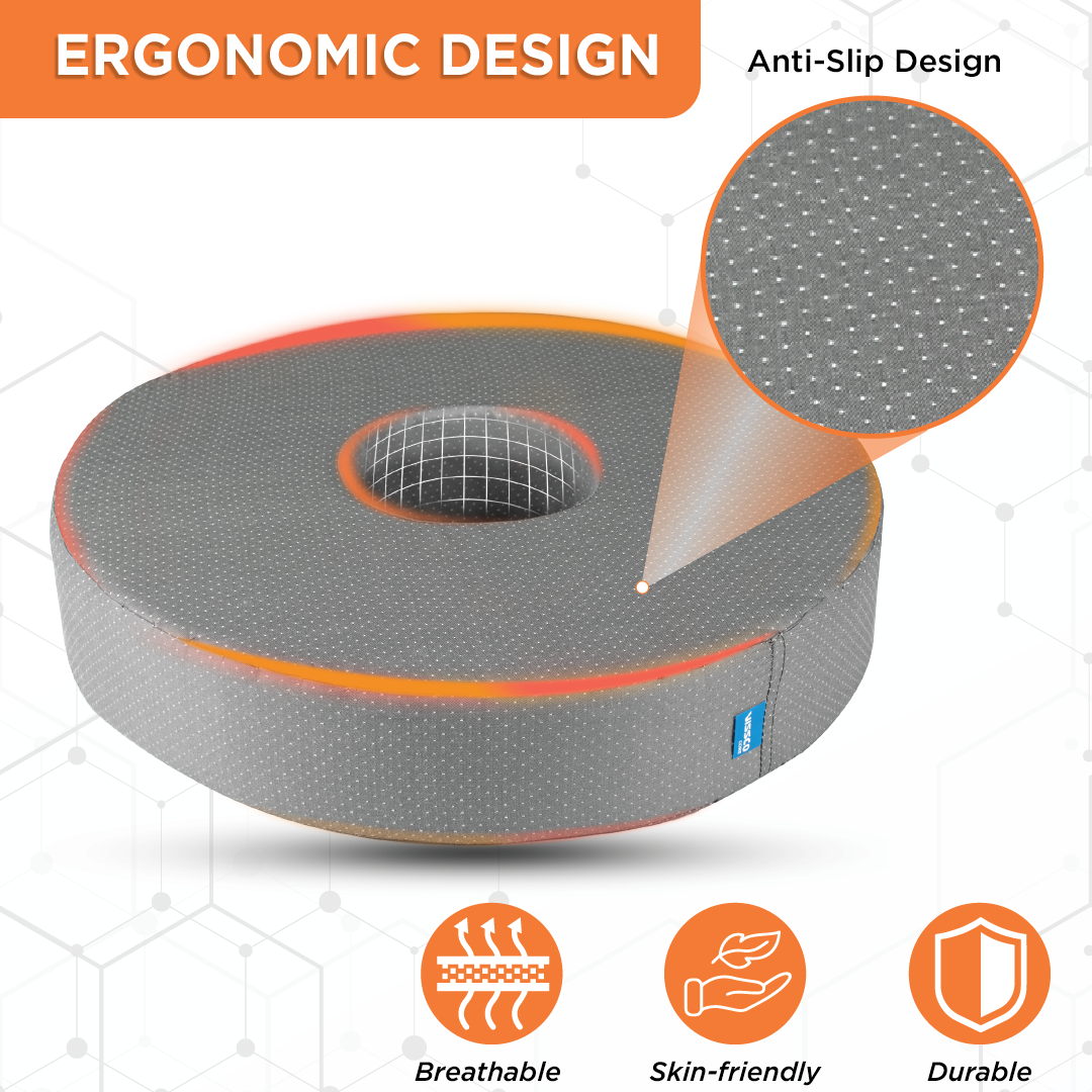 Vissco Round Ring Cushion Pillow | Provides Cushioned Seating  to reduce Pain & Discomfort