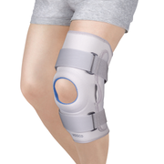Vissco Neoprene Hinged Knee Stabilizer | Ideal moderate support for knee stability with lateral and medial hinges| Color - Grey (Single Piece)